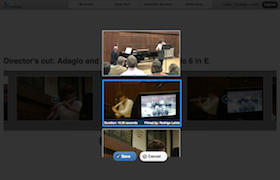 The user can manually edit a video compilation by selecting alternative clips